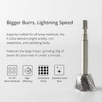 1Zpresso K-Ultra Manual Coffee Grinder Silver with Carrying Case, Assembly Consistency Grind Stainless Steel Conical Burr, Foldable Handle, Numerical External Adjustable Setting, All-Round Grinder
