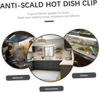 5pcs Anti-Scald Bowl Gripper Clip Set Heat Resistant Metal Hot Plate Lifter Kitchen Cooking Tool for Safe Serving and Handling of Hot Dishes Random Color