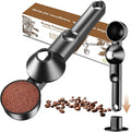 Coffee Scoop with Funnel for Ground Coffee, Protein Powder & Tea, for Reusable K Cup Refiller, 2TBSP Mess-Free, Funnel Design Prevents Spills (Black, 1-Pack)