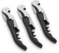 3 Sets Multi-function Wine Bottle Openers/Beer Bottle Openers, Professional Waiter Corkscrew Wine Openers(Black)