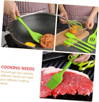Ipetboom 5pcs Silicone Kitchen Utensil Set Nonstick Cooking Tools with Beater Turner for Baking and Mixing Heat Resistant Green Cooking Utensils with Hanging for Home and Restaurant Use