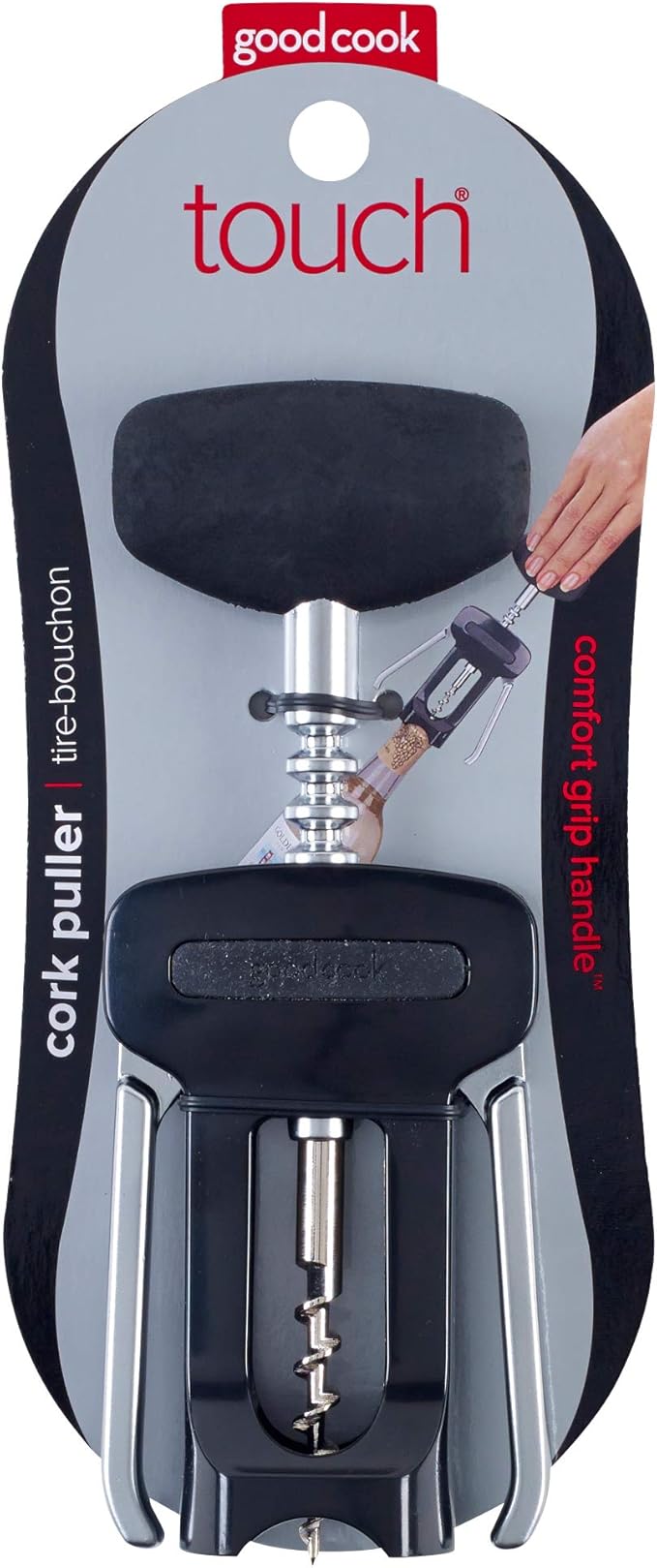 Good Cook Cork Screw Bar Tools, 11 x 4 x 2.5 inches, Black