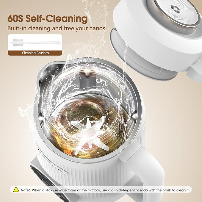 7 in 1 Nut Milk Maker Machine 28oz Automatic Milk Maker for Homemade Coconut, Oat, Soy, Plant-Based Milk, Juice with 18H Delay Start/6H Keep Warm/Self Cleaning (Cream)