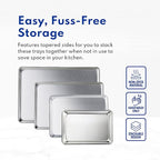 New Star Foodservice Commercial-Grade 18-Gauge Aluminum Sheet Pan/Bun Pan (13 L x18 W x1 H (Half Size) Measure Oven)