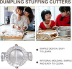 Stainless Steel Dumpling Tool Set with Skin Cutters and Filling Spoon, 5pcs Mold Kit for Homemade Dumpling Making, Kitchen Gadget for Household Cooking
