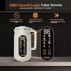 10 in 1 Nut Milk Maker Machine, 42oz IMD Screen Almond Milk Maker, Soy Milk Maker with Self-Cleaning, Delay Start, Keep Warm, Boil Water, Automatic Plant-Based Milk Blender for Soybean, Oat, Coconut