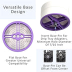 Elevate Anti-Splash Cup Riser Accessory for most Keurig K-cup, Cuisinart Single Serve, and other Coffee Makers, Adjustable for Cup Size and Drip Tray Type (White with Lilac Base)