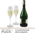 Wolfgang Puck 6-Piece Wine Tool Set with Wine Opener, Aerator, Wine Stopper, and Champagne Recorker, 2 Replacement Corkscrews, Chrome Finish, Arrives in Gift Box