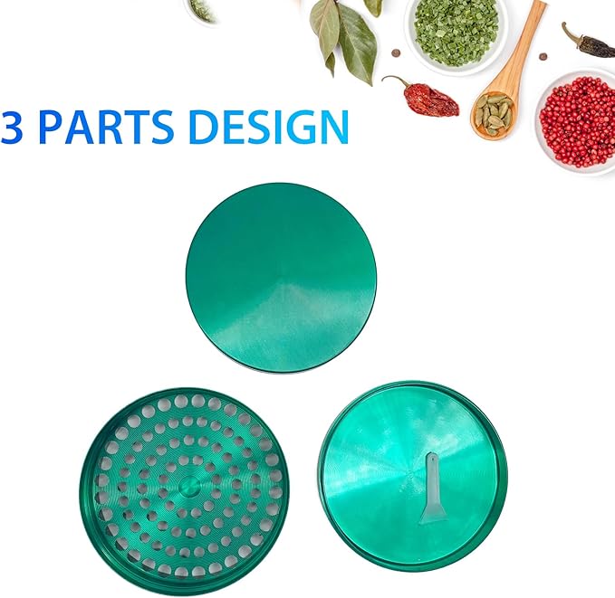 Matoolser 3 Inch Spice Grinder Mills for Kitchen (Green)