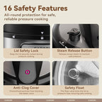 12-in-1 Electric Pressure Cooker 8 Quart, 1200W olla de presion Multi-Cooker with Non-Stick Ceramic Pot, Slow Rice Cooker, Saute, Steamer, Yogurt & Food Warmer, Delay Timer, Silver
