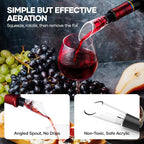 Crenova Wine Opener Electric, Rechargeable Wine Bottle Opener, Automatic Corkscrew with Vacuum Stopper, Aerator Pourer, Foil Cutter, Display Base, House Warming Gifts for New Home Wedding Birthday