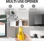 Safring Can Opener Manual, Heavy Duty Handheld Strong Can Opener with Soft Touch Handle, Sharp Blade Smooth Edge, Can Openers with Multifunctional Bottle Opener, Hunter Green