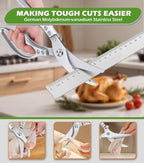 Poultry Shears – Heavy Duty Kitchen Shears & Multipurpose Kitchen Scissors for Meat, Chicken, Fish & Vegetables, High Carbon Stainless Steel, Safety Lock, Dishwasher Safe