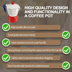 Aluminum 3 Cup 150ml Moka Pot Express Coffee Maker Stovetop Espresso Colorful Coffeemaker Italian Classic Style Brewing Greca Cafe Mocha Machine for Cafeteras Lover Camping Travel and Home Use 5oz