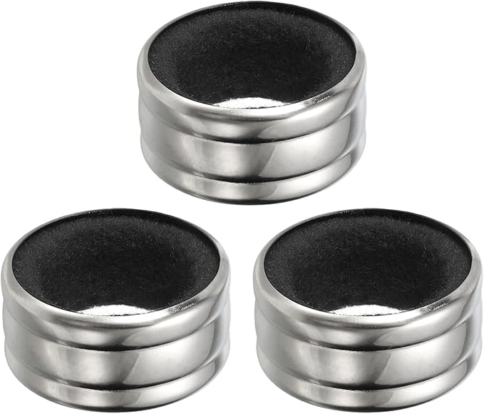 PATIKIL 3 Pcs Wine Bottle Collars, Stainless Steel & Velvet Felt Bottle Drip Ring Anti-overflow Wine Drip Catcher Accessories for Kitchen Bar Party Beverage, Black (Regular)