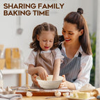 Dimpola Banneton Proofing Basket for Sourdough Bread, Handmade & Natural Rattan - Round Dough Rising Basket for Baking - Perfect for Artisan Breads (Round of 2 Gift Set)