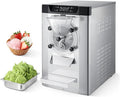 VEVOR Commercial Hard Ice Cream Machine, 2000W 3.17-5.28 Gal/Hour, Countertop Gelato Hard Serve Ice Cream Maker with 6L 304 Stainless Steel Cylinder, Auto Clean LED Panel for Snack Bar Restaurants