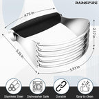 Rainspire XL Pastry Cutter For Baking, Heavy Duty Pastry Blender Stainless Steel, Thick Sharp Blades Dough Blender, Dough Cutter Butter Cutter Pastry for Easy Mixing, Dishwasher Safe (Black)