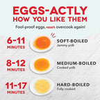 Dash Rapid Egg Cooker - Boiler, Poacher & Steamer - Includes Measuring & Recipe Guide - Dishwasher Safe - BPA Free - Holds 7 Eggs, Black