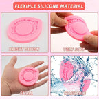 6 PCS Photo Frame Silicone Molds Frame Chocolate Silicone Molds Vintage Style Picture Frame Moulds for Cake Decorating Cupcake Topper Chocolate Candy Polymer Clay