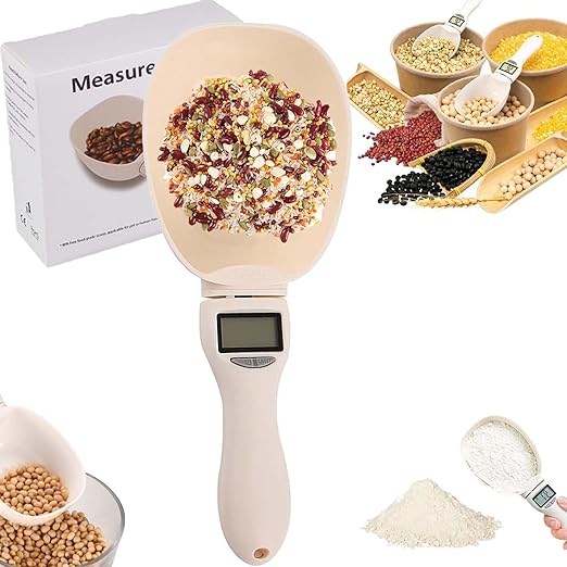 2026 New Electronic Measuring Spoon with Conversion,Digital Measuring Spoon Scale,800g / 0.1g High Precision with LCD Screen,Household Weighing Portable Tool for Pet Dog Cat Food (1SET)