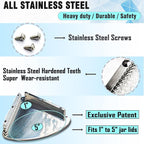 GOLDTREE Latest Stainless Steel Jar Openers for Seniors, Under Cabinet Jar Opener Tool for Weak Hands, Under Counter Jar Lid Cap Opener, Easy Grip