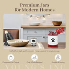 Young's Inc Ceramic Christmas Pet Treat Jar with Lid, Dog and Cat Treat Container for Countertop, Small Animals, Cat, Dog Cookie Jar, Decorative Gifts for Pet Owners, 6 Inch Tall