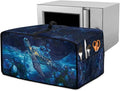 Starry Sky Ocean Turtle Print Toaster Oven Dust-proof Cover, Heat-resistant Anti Fingerprint Microwave Oven Cover, Compatible with Most Small Appliance (Large-18.5 * 22.5 * 12.99 inches)