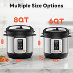 Sweetcrispy 16-in-1 Electric Pressure Cooker 6QT, 12-Preset Multi Cookers with Ceramic Pot, Slow Cook Rice Steamer Sauté Soup Yogurt Maker and More, Recipe Book