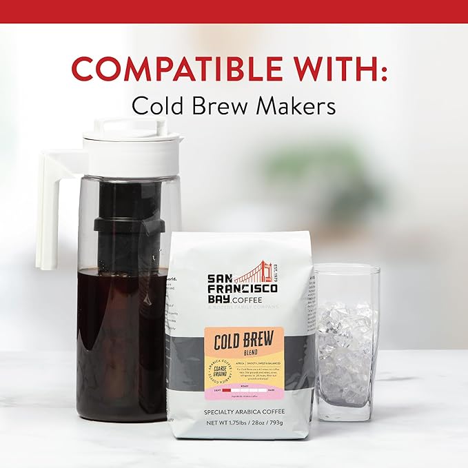 San Francisco Bay Ground Coffee - Cold Brew (28oz Bag), Light Roast
