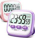 Antonki 2 Pack Classroom Timers for Kids Teachers, Magnetic Countdown Digital Kitchen Timer for Cooking, Study, Exercise, Games, Time Mangement - Loud/Silent Mode - Battery Included