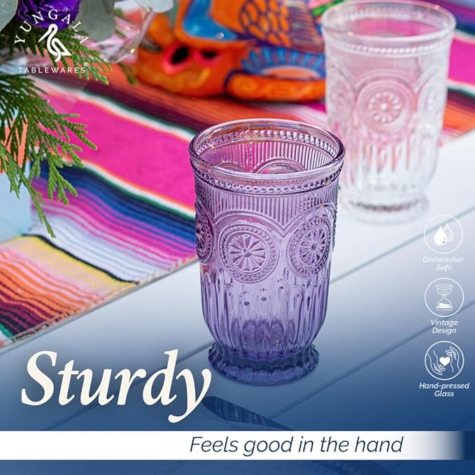 Yungala Multi-colored Highball Drinking Glasses