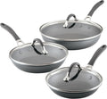 Circulon A1 Series with ScratchDefense Nonstick Induction Frying Pan Set, 6-Piece Cooking Pans Set, Induction Cookware, Graphite