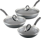 Circulon A1 Series with ScratchDefense Nonstick Induction Frying Pan Set, 6-Piece Cooking Pans Set, Induction Cookware, Graphite