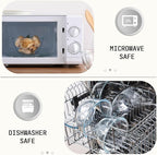 Cuiselect 4pc Glass Mixing Bowls Sets (2.80QT, 1.64QT, 1.16QT, 0.85QT), Nesting Mixing Bowls for Cooking Prep, Baking, Storage, Large Salad Bowls Sets-Dishwasher Microwave Freezer Safe