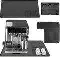 3-in-1 Silicone Coffee Machine Mat,for Ninja Luxe ES601 and ES701 Models: 24“ × 16” Coffee Machine Mat + Espresso Tamper Mat + Top Mat, Made from Food-Grade Silicone. Coffee Machine Accessories.