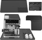 3-in-1 Silicone Coffee Machine Mat,for Ninja Luxe ES601 and ES701 Models: 24“ × 16” Coffee Machine Mat + Espresso Tamper Mat + Top Mat, Made from Food-Grade Silicone. Coffee Machine Accessories.
