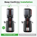 OMMO Cold Press Juicer Machines : 5.1" Wide Feed Chute Slow Masticating Juicer for Whole Fruits & Vegetables, Easy to Clean, High Juice Yield, BPA Free, Black