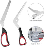 Asdirne Pizza Scissors, Pizza Cutter with Ultra Sharp Detachable Blade and Ergonomic Soft Grip, 10.3Inch, Black&Red