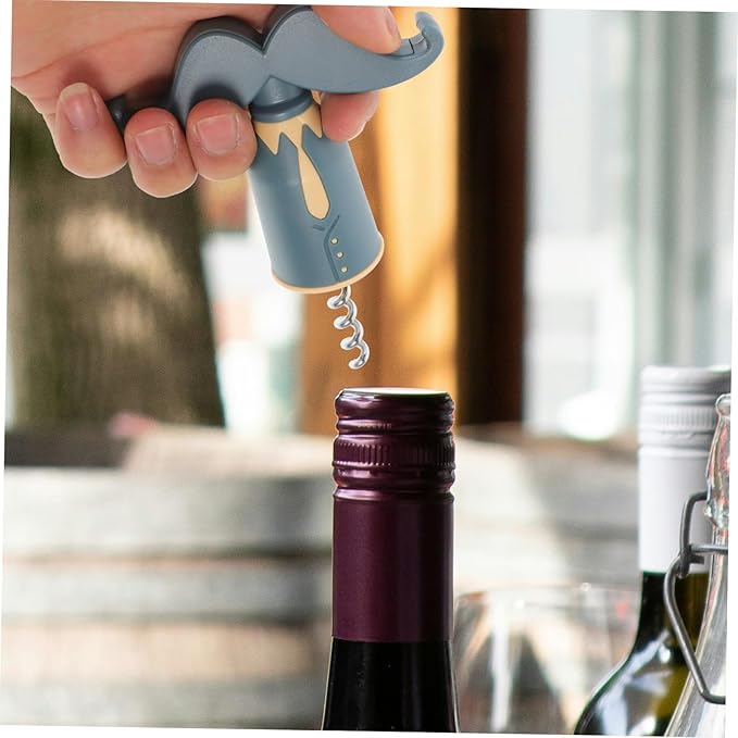 PRETYZOOM Gentleman Shape Wine Opener Portable Corkscrew Wine Cork Remover Kitchen Gadget Bar Tool Random Color
