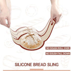 Silicone Bread Sling for Dutch Oven, 2 PCS Non-Stick & Easy Clean Reusable Silicone Bread Baking Mat with Long Handles, Easy to Transfer Sourdough Bread (Oval and Round, Red)