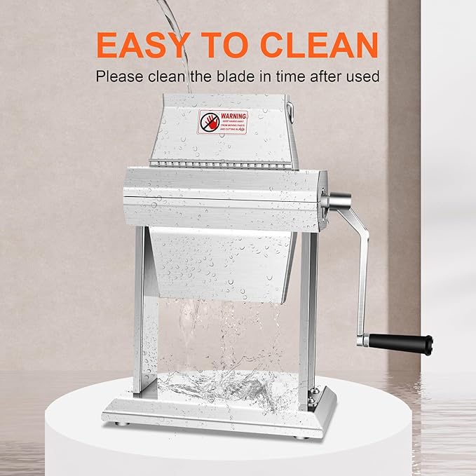 YBSVO Commercial Meat Tenderizer Machine - Heavy Duty Stainless Steel Manual Cuber with 40 Sharp Blades - Hand Crank Steak & Venison Tenderizing Tool for Butchers, Hunters & Kitchens (7" Wide Feed)