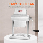YBSVO Commercial Meat Tenderizer Machine - Heavy Duty Stainless Steel Manual Cuber with 40 Sharp Blades - Hand Crank Steak & Venison Tenderizing Tool for Butchers, Hunters & Kitchens (7" Wide Feed)