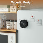AVINIA Desk Timer for Productivity Magnetic Digital Kitchen Timer Rechargeable Fabric Mesh Cover 99 Mins Countdown/Count Up Stylish Efficana Konah Home Timmer for Cooking (Fabric Black)