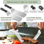 237pcs Griddle Accessories Kit for Blackstone, Perfect Flat Top Grilling Accessories, Grill Spatula Set with Enlarged Spatulas, Basting Cover, Burger Press Patty Maker, Scraper for Outdoor Barbecue