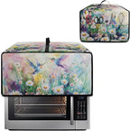 Watercolor Hummingbirds Daisy Print Toaster Oven Dust Cover, Heavy Duty Heat-resistant Microwave Oven Cover, Anti Fingerprint Air Fryer Covers (Large-18.5 * 22.5 * 12.99 inches)