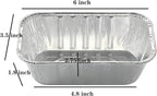 Waytiffer (50 Pack) 1Lb mini Loaf Pans Heavy Duty Disposable Aluminum Foil Bread Tins Standard Size 6" X 3.5" X 2.5" Oven Safe Sturdy Small Bread Tin Pans 1 Pound Loaf Pans