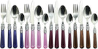 The Original Brink House Gala Mix & Match Stainless Steel Cutlery Set with High-Sheen Baroque Handles / 16 pieces with Metal Stand, Lifestyle utensils set for home, first apartment, dorm, dinner party