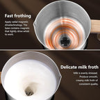 AMZCHEF 8-IN-1 Milk Frother and Steamer 21 oz, 550 Watts Split Stainless Steel Automatic Steamer, Milk's Warmer for Latte, Cappuccino, Hot Chocolate, Hot and Cold Froth, Heated Milk, Baby Food Silver