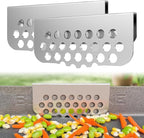 BBQ Tider Griddle Blocker Grease Gate for Blackstone Cooking Tools, 2Pack Grilling Goalie Bbq Mesh Screen Compatible with Many Griddle Accessories(Not For Old-style Long Hook 17" and 22" Blackstone)